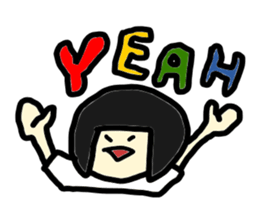 A Moon Faced Girl Sticker sticker #1818921