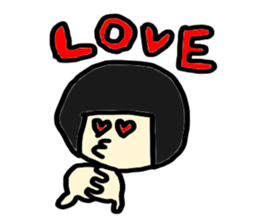 A Moon Faced Girl Sticker sticker #1818925