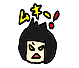 A Moon Faced Girl Sticker sticker #1818944