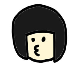 A Moon Faced Girl Sticker sticker #1818949