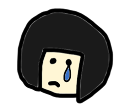 A Moon Faced Girl Sticker sticker #1818951