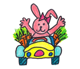 Happy cute lovely animals sticker #1821053