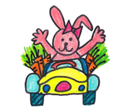 Happy cute lovely animals sticker #1821053