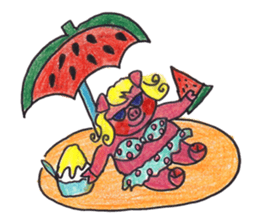 Happy cute lovely animals sticker #1821054