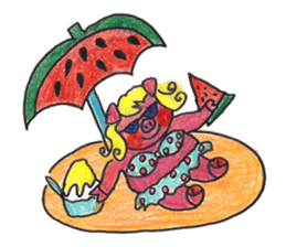 Happy cute lovely animals sticker #1821054