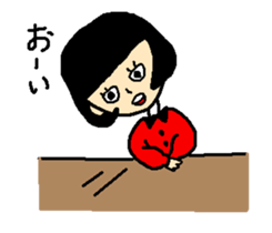 Noriko girl of black hair sticker #1821622