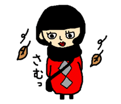 Noriko girl of black hair sticker #1821629