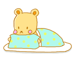 rolling around in bed. animals Sticker sticker #1821961