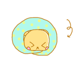 rolling around in bed. animals Sticker sticker #1821968