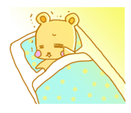 rolling around in bed. animals Sticker sticker #1821970