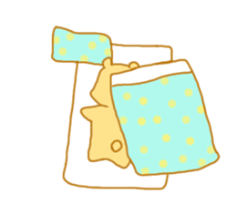 rolling around in bed. animals Sticker sticker #1821971