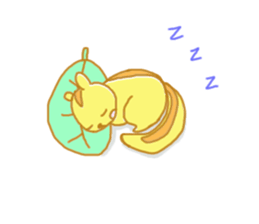 rolling around in bed. animals Sticker sticker #1821988