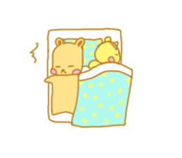 rolling around in bed. animals Sticker sticker #1821994