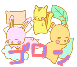 rolling around in bed. animals Sticker sticker #1821995