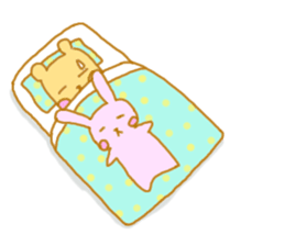 rolling around in bed. animals Sticker sticker #1821997