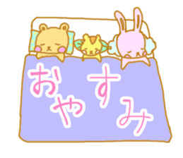 rolling around in bed. animals Sticker sticker #1821998