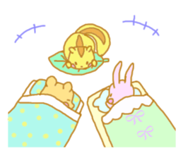 rolling around in bed. animals Sticker sticker #1821999