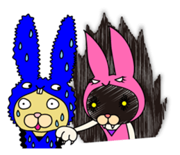 Rabbit cat Ninja sticker #1823686
