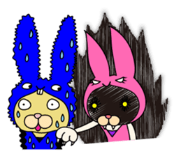 Rabbit cat Ninja sticker #1823686
