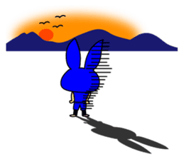 Rabbit cat Ninja sticker #1823687