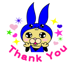 Rabbit cat Ninja sticker #1823689