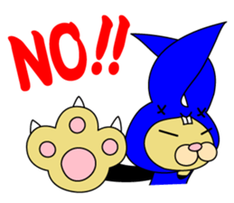 Rabbit cat Ninja sticker #1823692