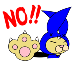 Rabbit cat Ninja sticker #1823692