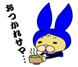 Rabbit cat Ninja sticker #1823695