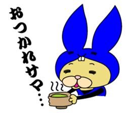 Rabbit cat Ninja sticker #1823695