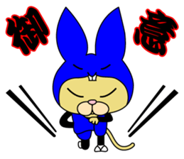 Rabbit cat Ninja sticker #1823696