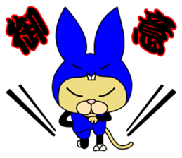 Rabbit cat Ninja sticker #1823696