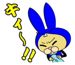 Rabbit cat Ninja sticker #1823697