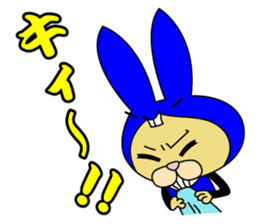 Rabbit cat Ninja sticker #1823697