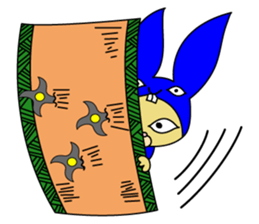 Rabbit cat Ninja sticker #1823701