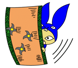 Rabbit cat Ninja sticker #1823701