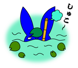 Rabbit cat Ninja sticker #1823702