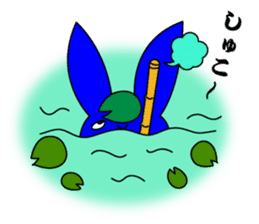 Rabbit cat Ninja sticker #1823702