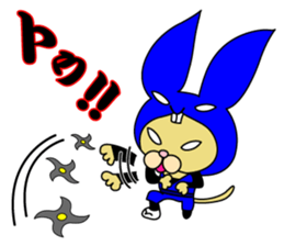 Rabbit cat Ninja sticker #1823703