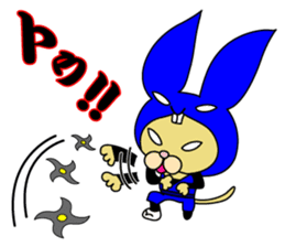 Rabbit cat Ninja sticker #1823703