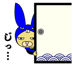 Rabbit cat Ninja sticker #1823709