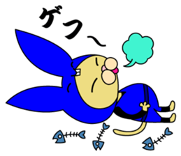 Rabbit cat Ninja sticker #1823713