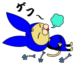 Rabbit cat Ninja sticker #1823713