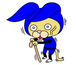 Rabbit cat Ninja sticker #1823715