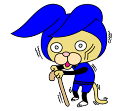 Rabbit cat Ninja sticker #1823715