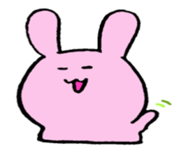 very cute pink rabbit sticker #1824681