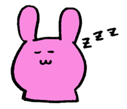 very cute pink rabbit sticker #1824682