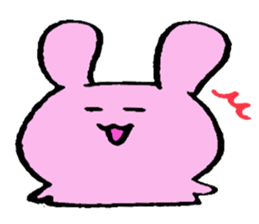 very cute pink rabbit sticker #1824683