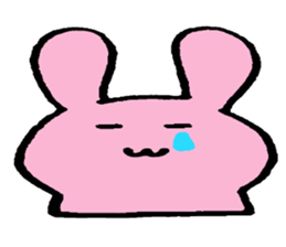 very cute pink rabbit sticker #1824685