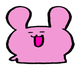 very cute pink rabbit sticker #1824686
