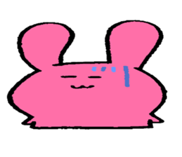 very cute pink rabbit sticker #1824687